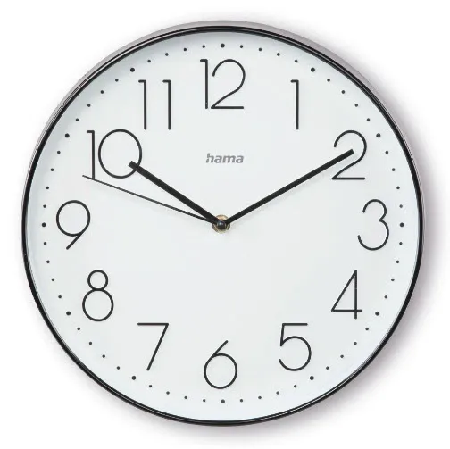 HAMA Corsica Wall Clock 30 cm Black/White