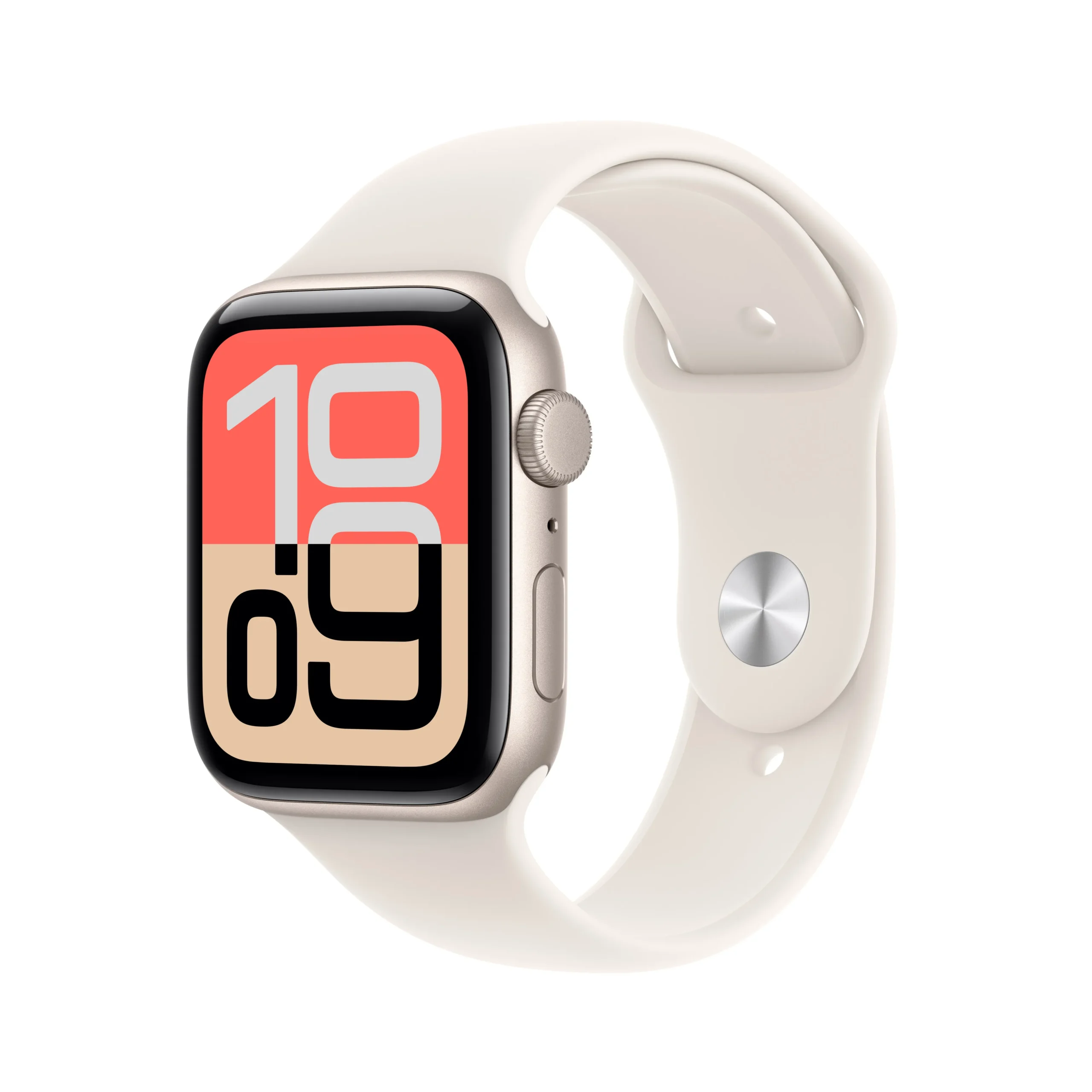 Apple Watch SE 3 (GPS) 44 mm tähtivalkea alumiinikuori ja urheiluranneke M/L