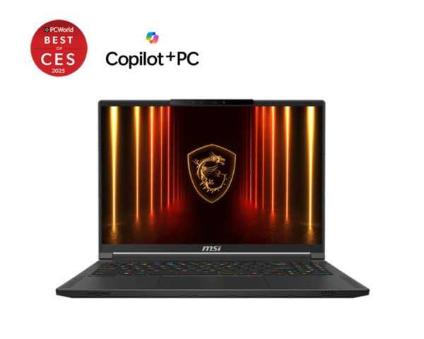 MSI Stealth A16 AI+ 16.0 Ryzen AI 9 HX 370 32 Gt 2 Tt RTX 5070 Ti Win 11 Home -pelikannettava musta