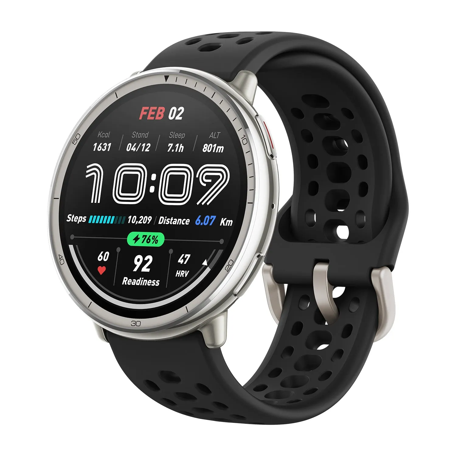 Amazfit Active 2 Round NFC 44mm -älykello musta