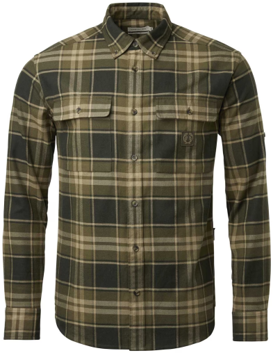 Chevalier Heron Flannel Shirt paita, Evergreen Checked