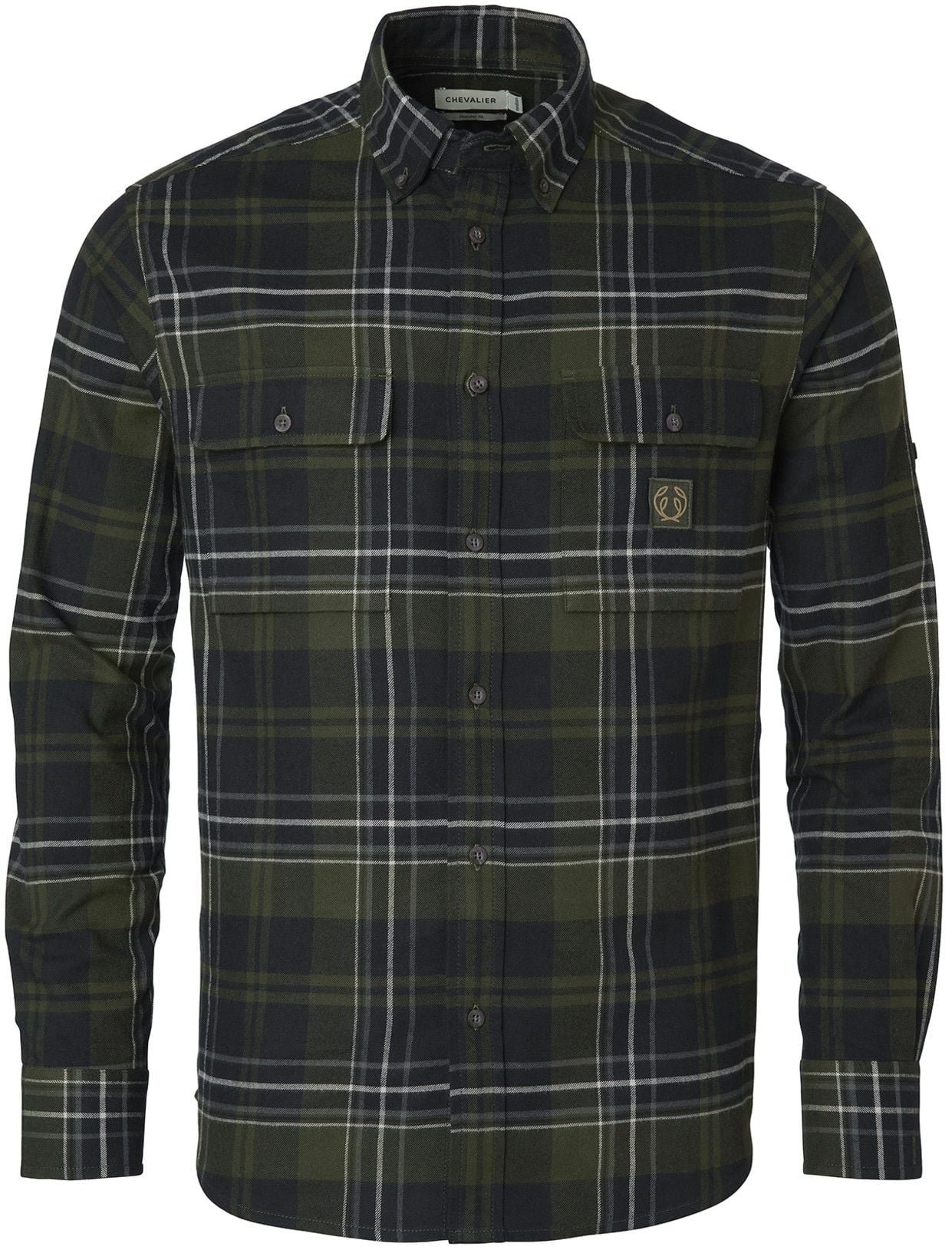 Chevalier Heron Flannel Shirt Men flanellipaita, vihreä
