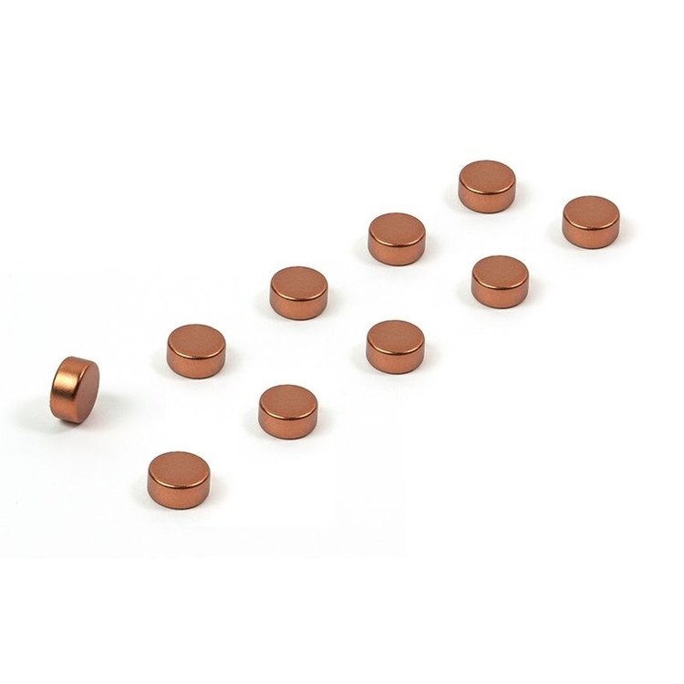 Pyöreä minimagneetti 10 kpl, kupari