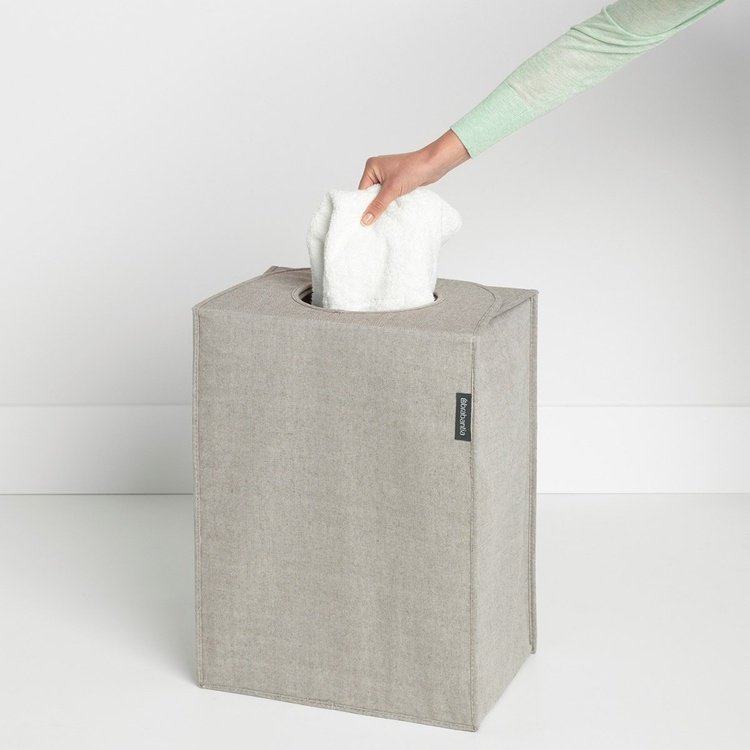 Älykäs pyykkikori kantokahvoilla 55 l, Brabantia, Vaaleanharmaa