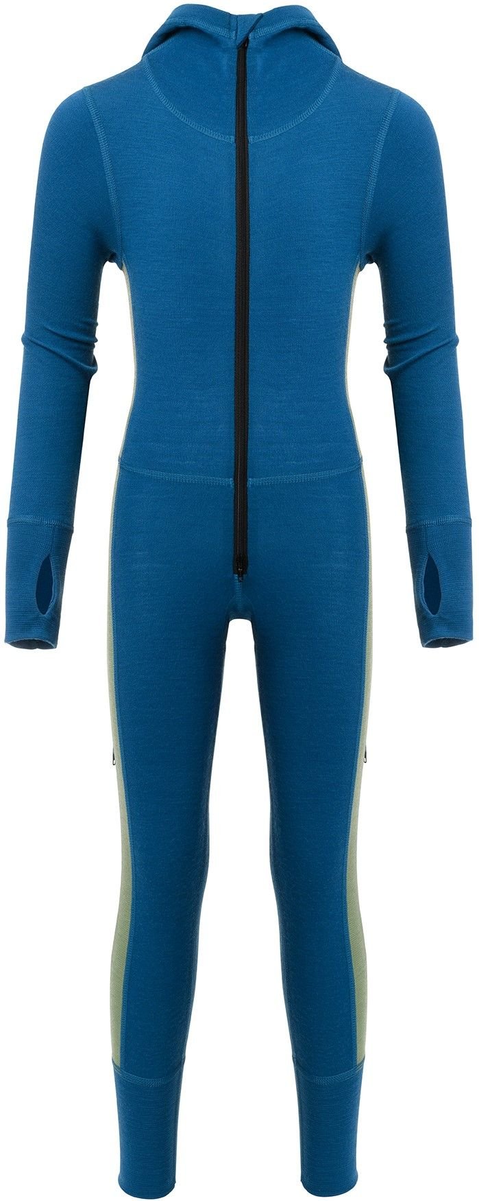 Aclima WarmWool Overall Kids lasten villahaalari, Corsair/Dill