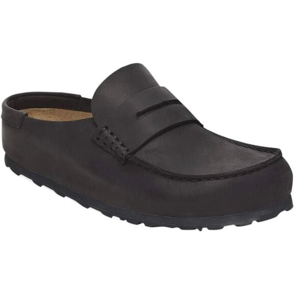 Birkenstock Naples Wrapped Natural Leather Oiled Regular Black