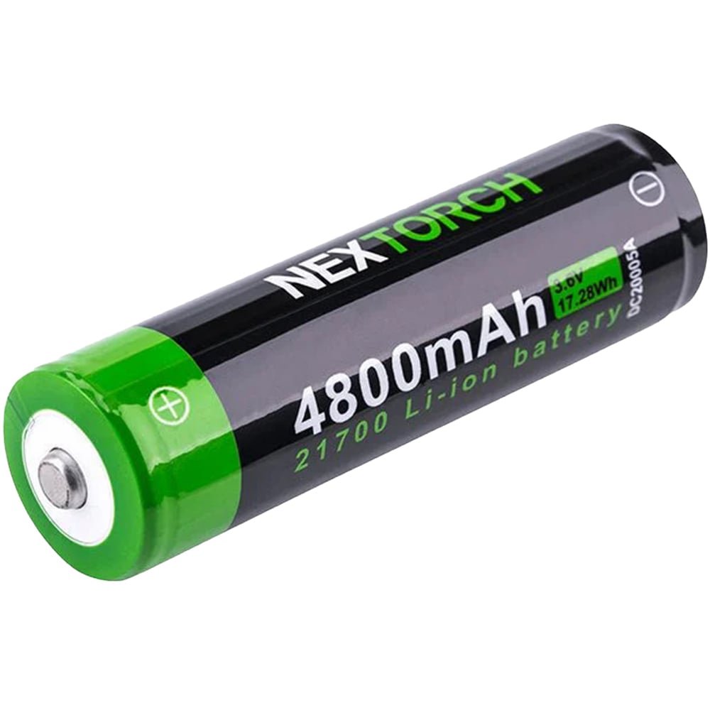 Nextorch Ladattava 21700‑akku, 4800 mAh, sisäänrakennettu USB‑C‑latausportti
