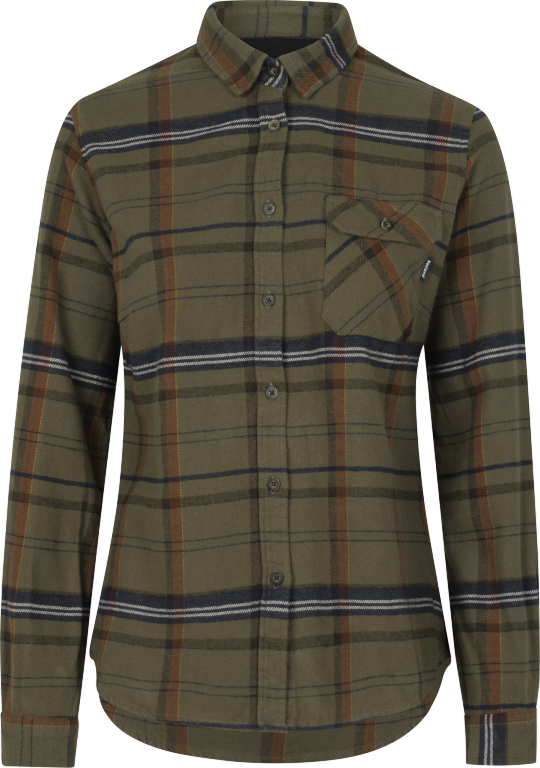 Seeland Skye Flannel Shirt naisten paita, Grape Leaf/Terracotta Check