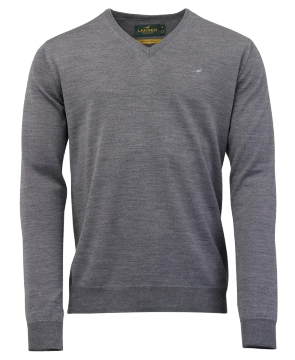 Laksen Sussex V-Neck villapaita, Overcast