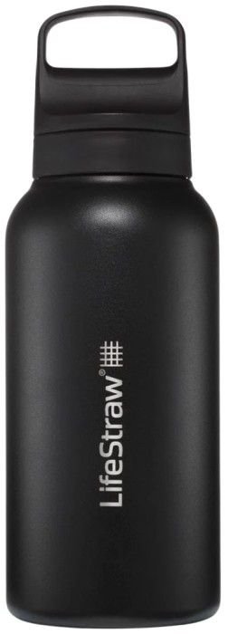 Lifestraw Go 2.0 Stainless Steel 1L vedensuodatin, Black