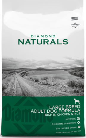Diamond Naturals Large Breed Adult Chicken & Rice koiran kuivaruoka, 15 kg