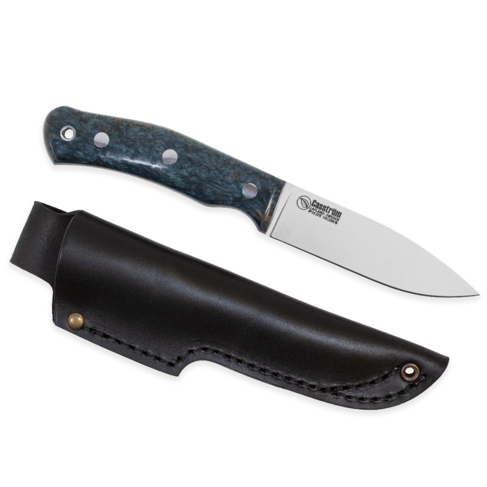 Casström No.10 Swedish Forest Knife Sandvik 14C28N puukko, Full Flat