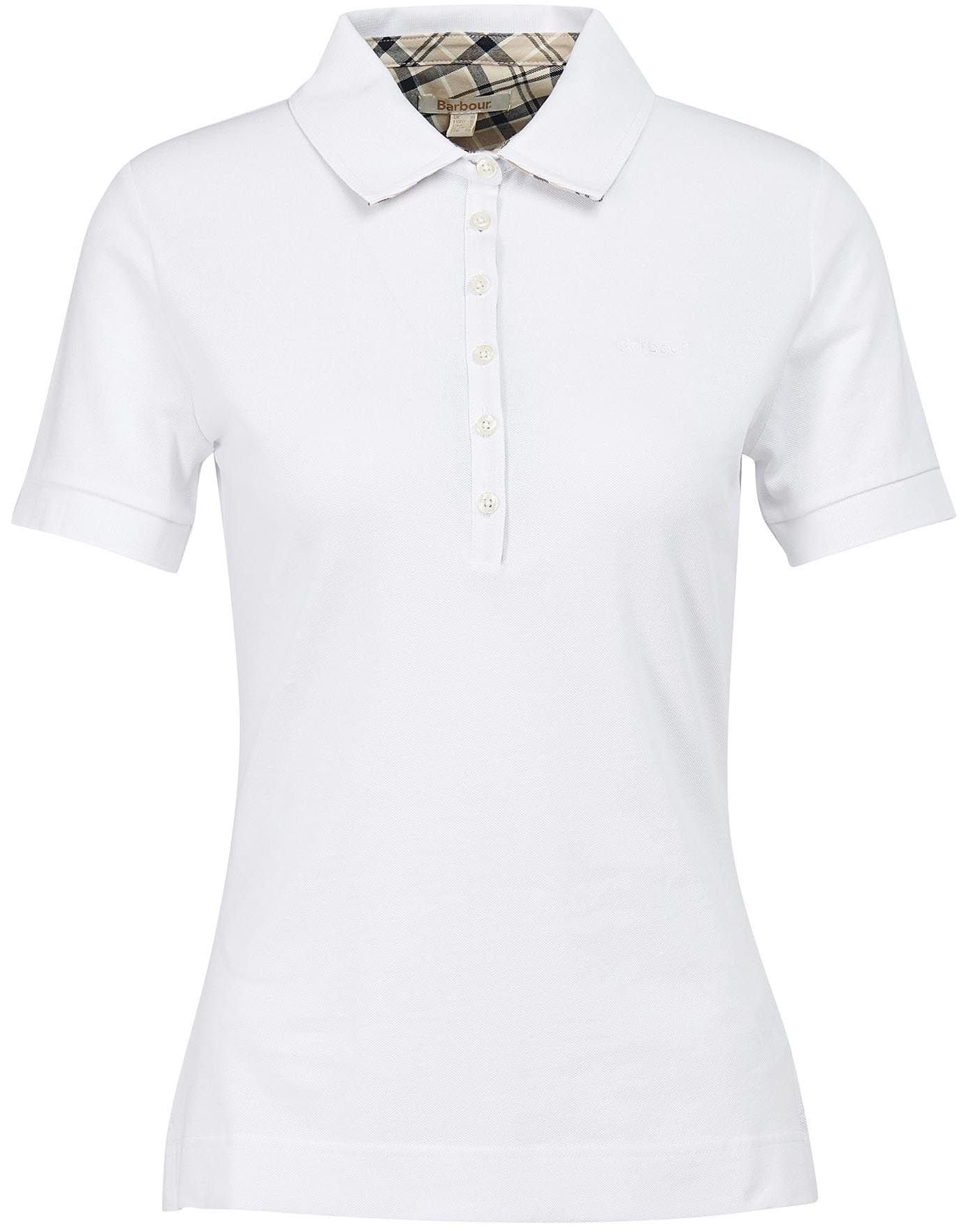 Barbour Portsdown Top naisten pikeepaita, White/Platinum