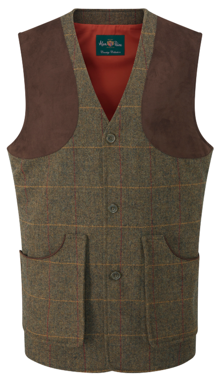 Alan Paine Combrook Tweed Shooting Waistcoat ampumaliivi, Teak