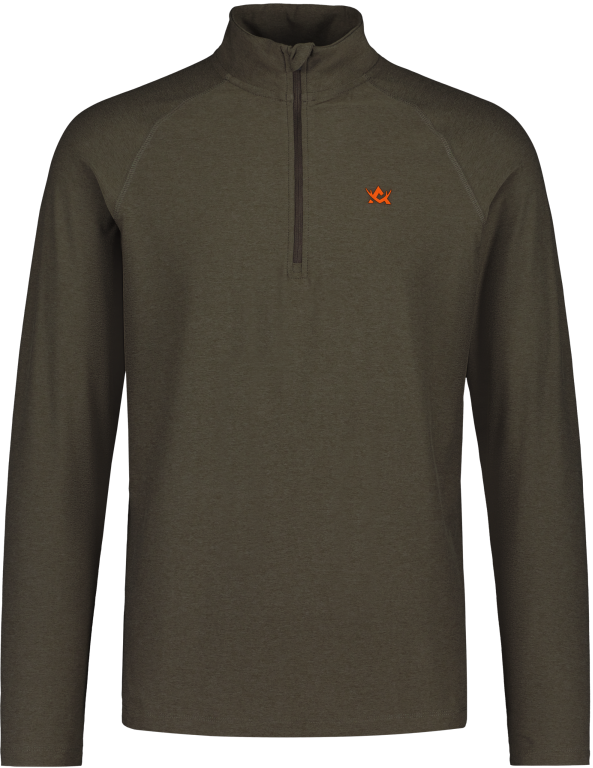 Alaska 1795 CoolDry Half-Zip Top paita, Moss Brown