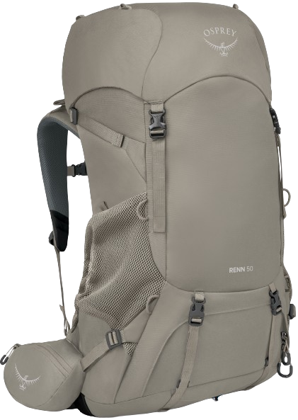 Osprey Renn 50 naisten reppu, Pediment Grey/Linen Tan