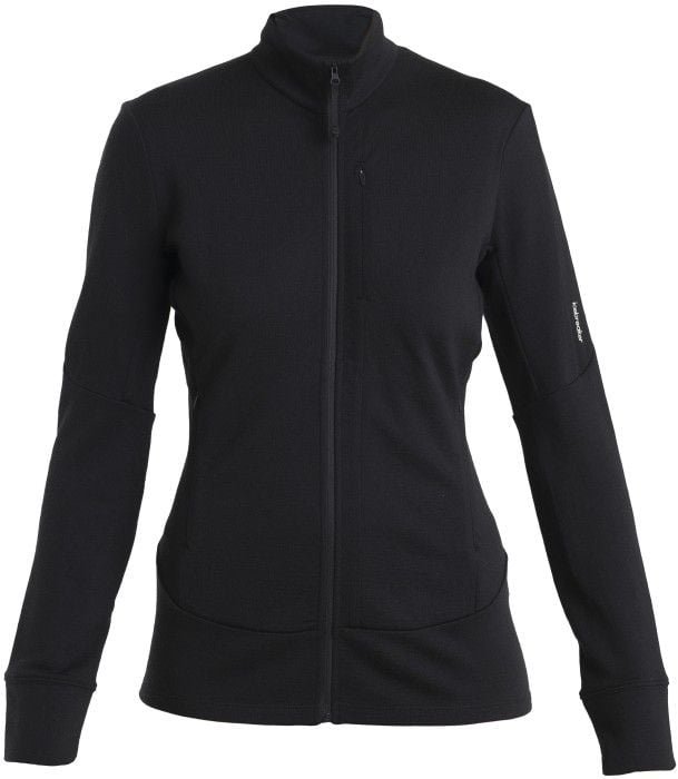Icebreaker Mer 260 Quantum IV LS Zip naisten välikerros, Black