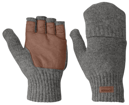 Outdoor Research Men's Lost Coast Fingerless Mitts Pewter