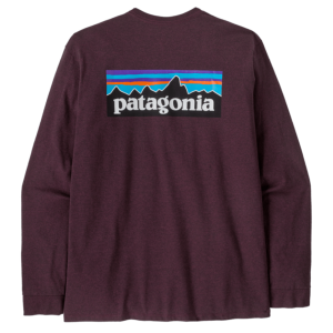 Patagonia M's L/S P-6 Logo Responsibili-Tee Berry Fig
