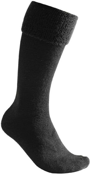 Woolpower Socks Knee-High 600 merinovillasukat, unisex, musta