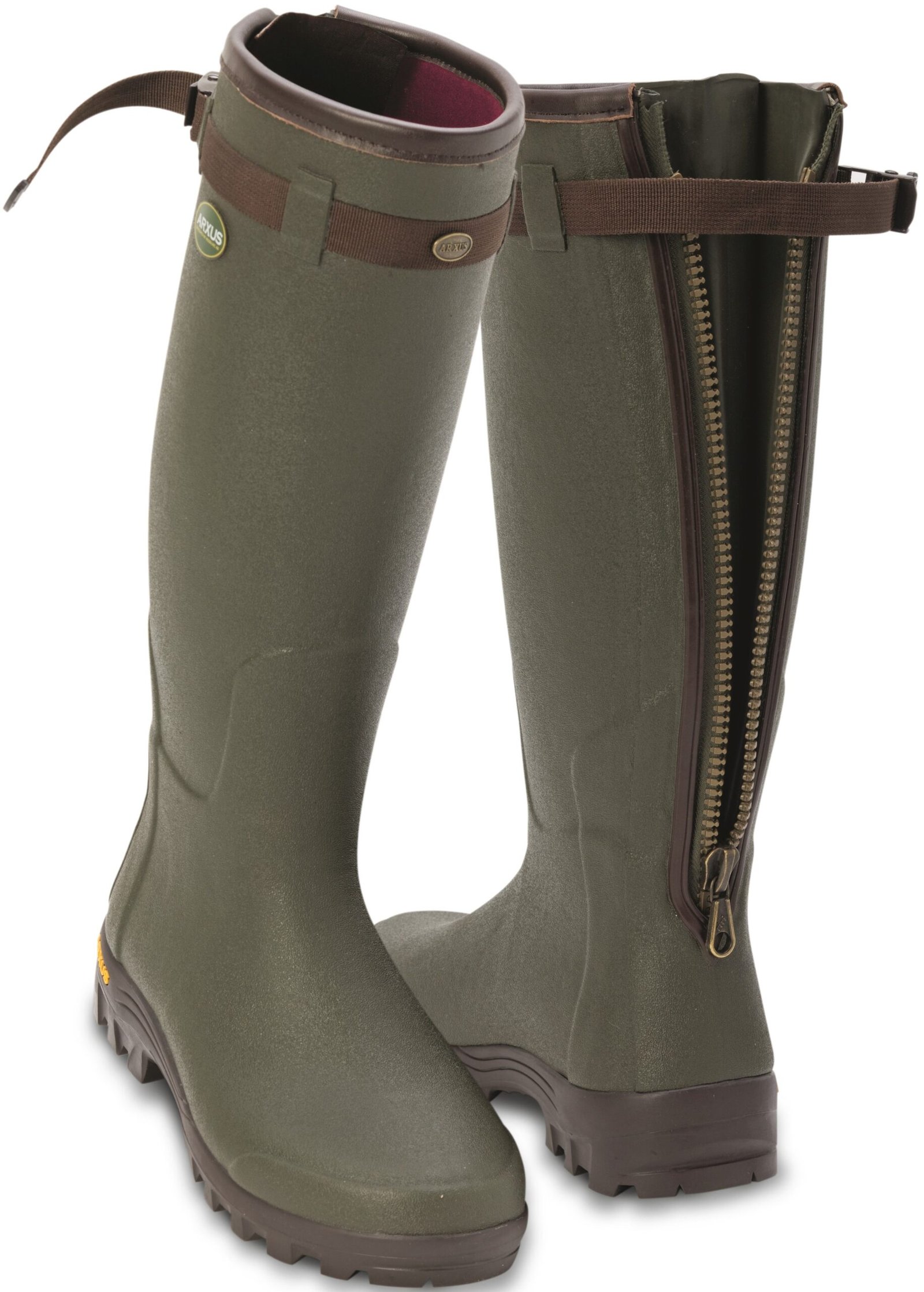 Arxus Primo Nord Zip kumisaapas, Unisex, maastonvihreä