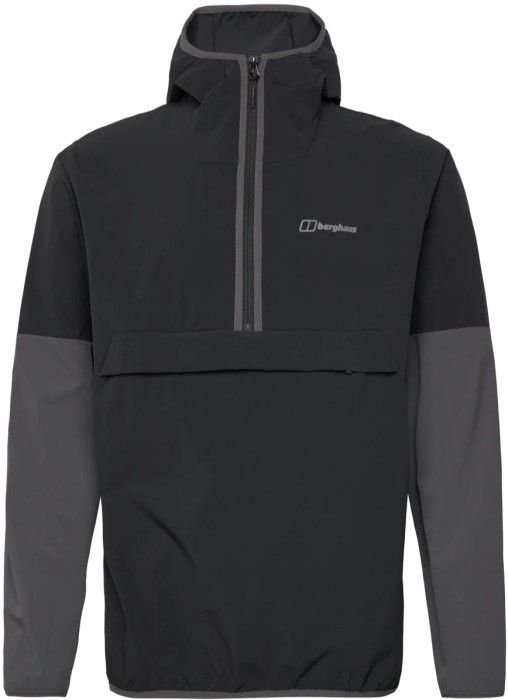 Berghaus Ms Wandermoor Wind Smock Jet Black/Grey Pinstripe