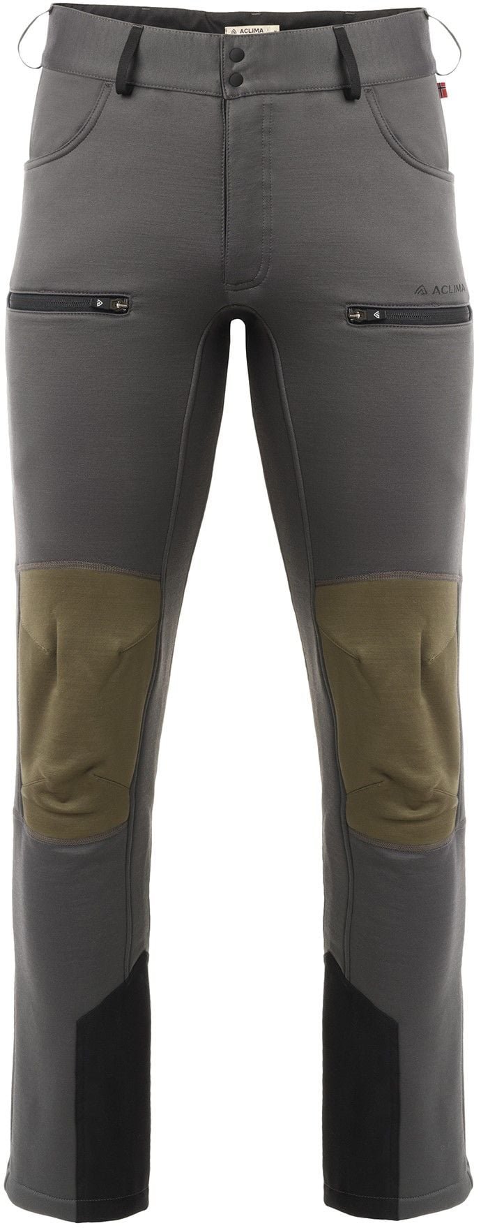 Aclima WoolShell Pant ulkoiluhousut, harmaa/maastonvihreä