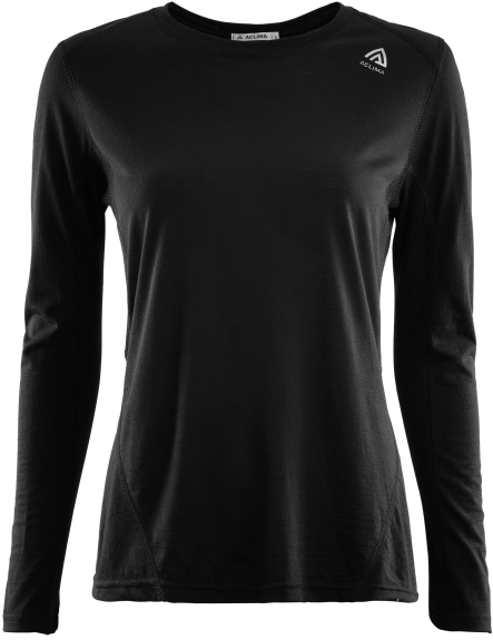 Aclima Lightwool Sportshirt naisten merinovillainen paita, musta