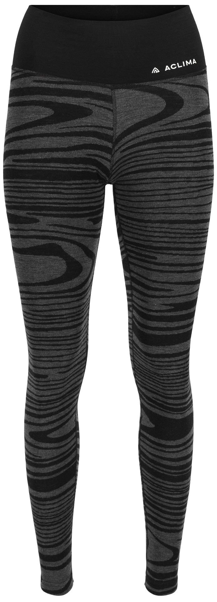 Aclima WarmWool Longs High Waist naisten kerrastohousut, Black Motion