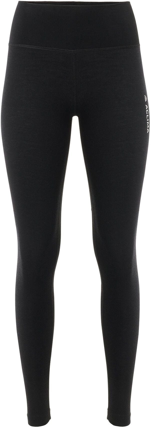 Aclima WarmWool Longs High Waist naisten kerrastohousut, Jet Black