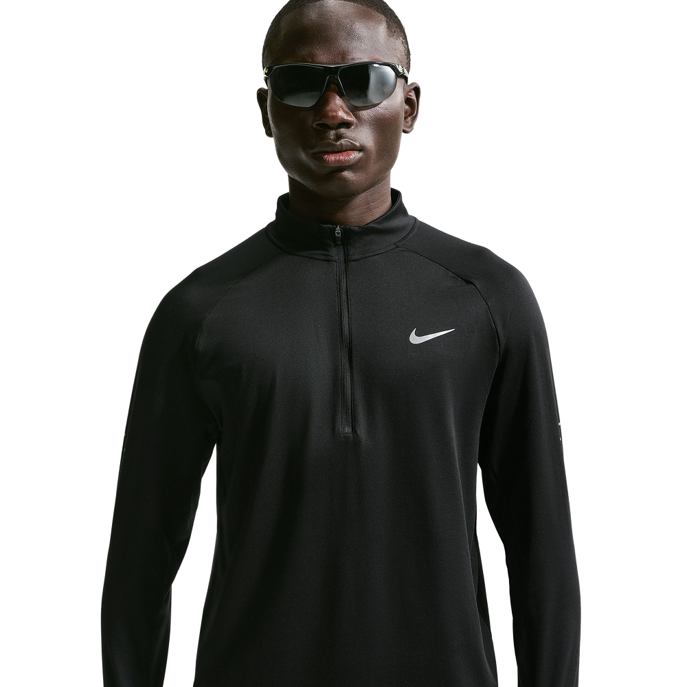 Nike M's Stride Dri-Fit 1/4-Zip Running Top Black/Reflective Silv
