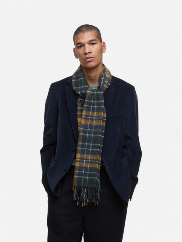 Barbour miesten huivi New Check Scarf, oranssiruutu