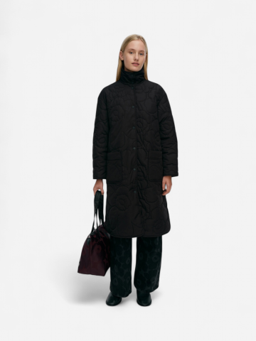 Marimekko naisten kevyttoppatakki Kolppi Piirto Unikko, musta