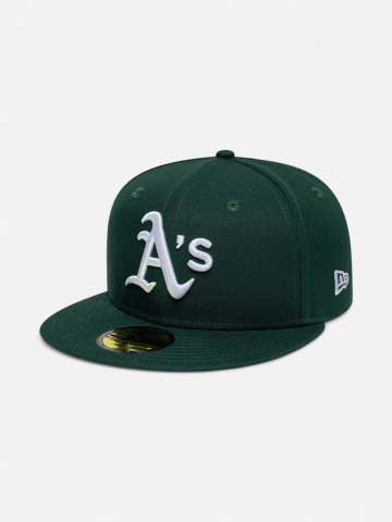 New Era miesten lippis League Essential 59FIFTY Oakland Athletics, tummanvihreä