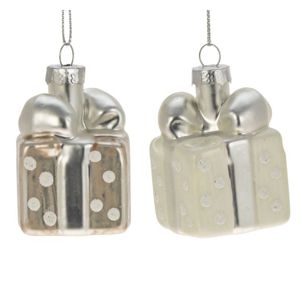 Weiste Lasipaketti Beige & Valkoinen 4x6cm