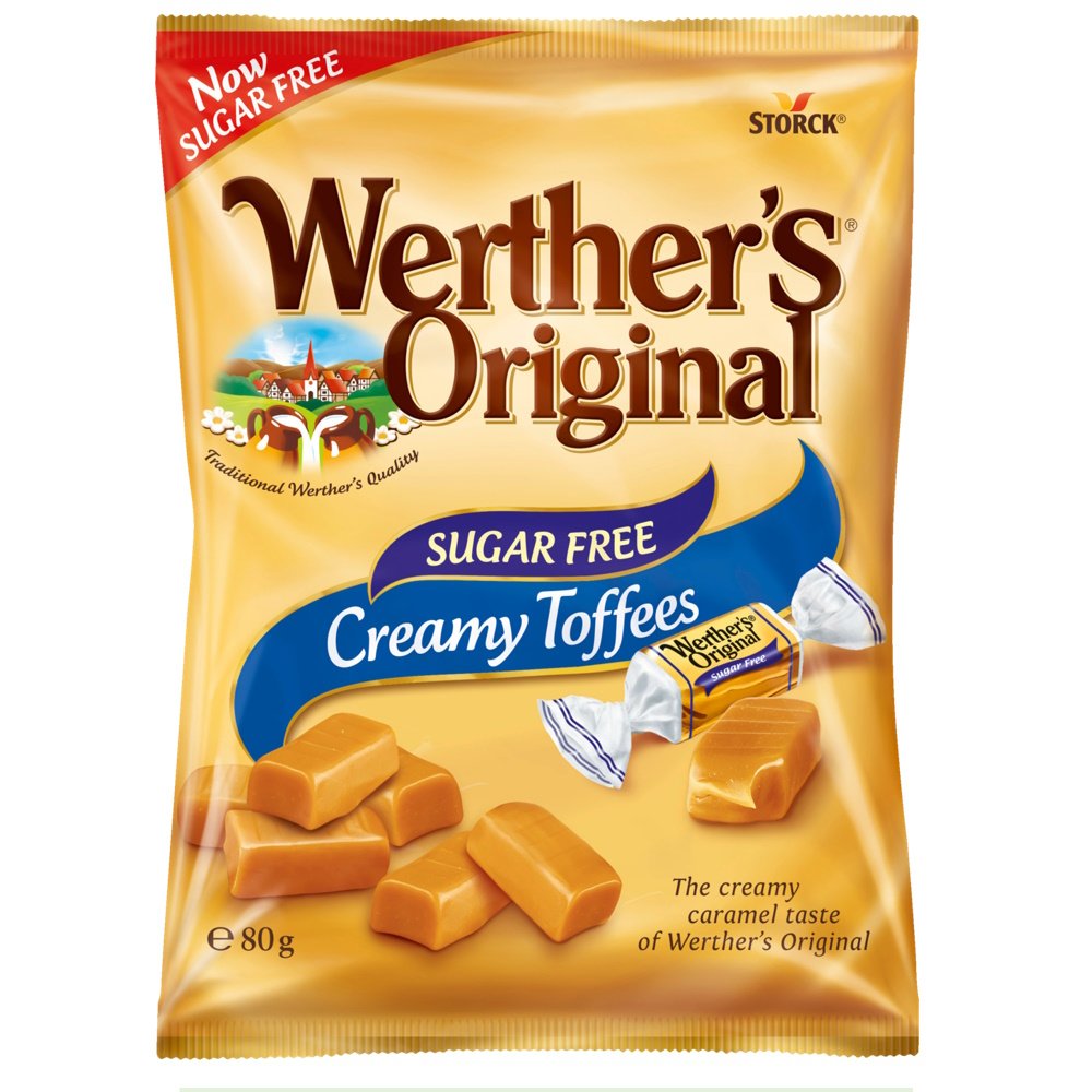 Werthers Original Creamy Toffees Sugar Free 80g