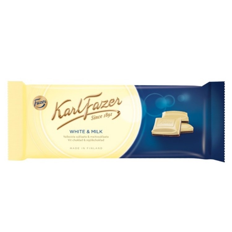 FAZER SUKLAALEVY MAITO & VALKOSUKLAA 100G