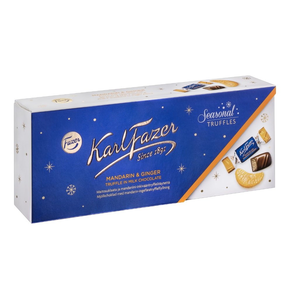 FAZER SEASONAL TRUFFLES MANDARIN & GINGER KONVEHTI BOKSI 270G