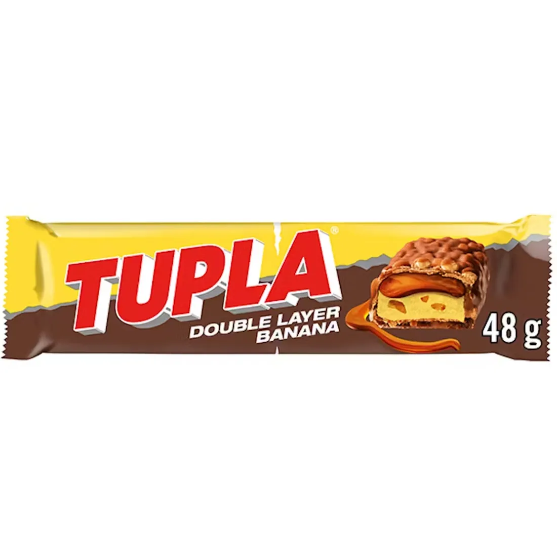 Tupla Double Layer Banana suklaapatukka 48g