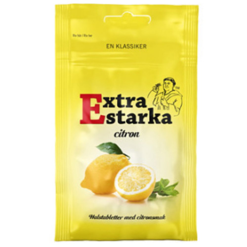 Cloetta Extra Starka Citron Kurkkupastilli 80g