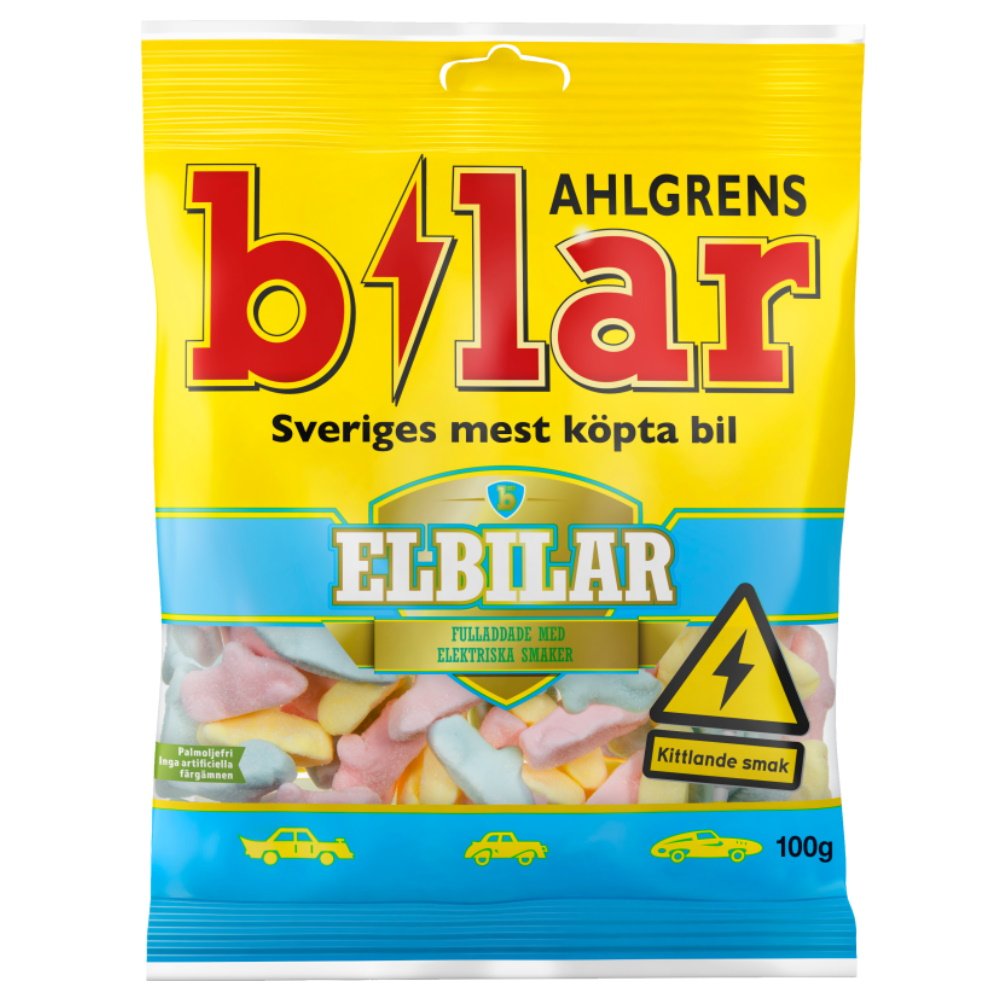 Ahlgrens Bilar Elbilar 100g