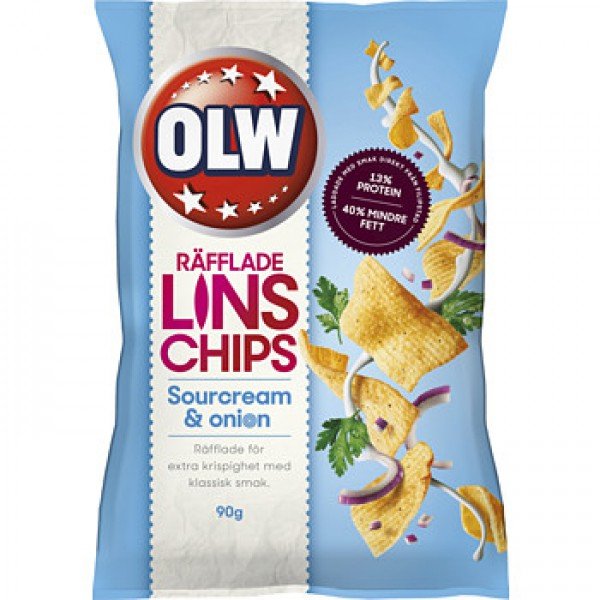 Olw Lins Chips Sourcream & Onion 90g