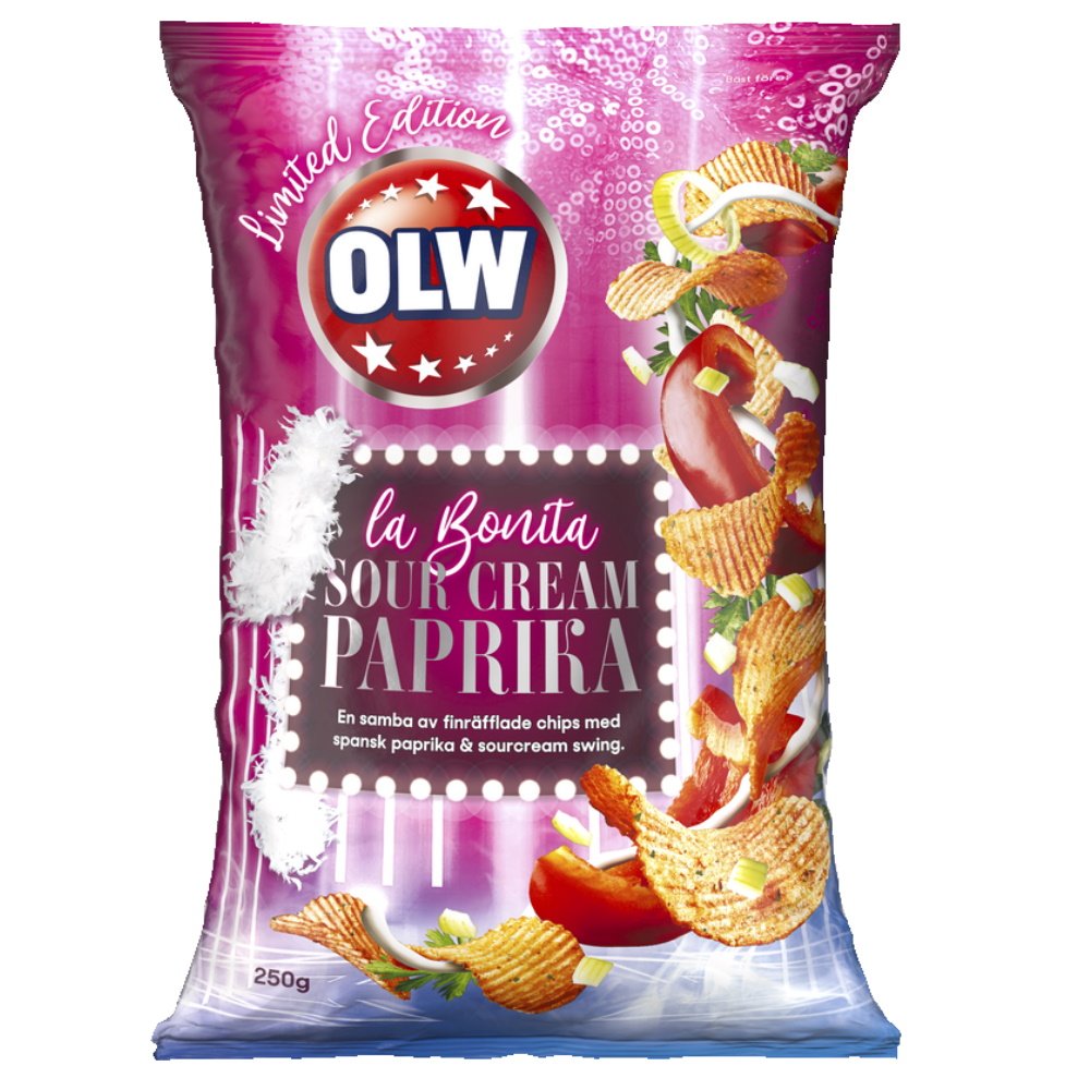 Olw Perunalastu Sourcream Paprika 250g