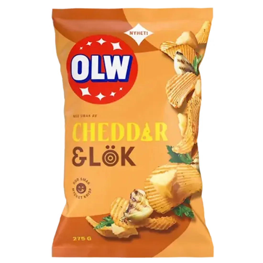 Olw Chips Cheddar & Lök 275g
