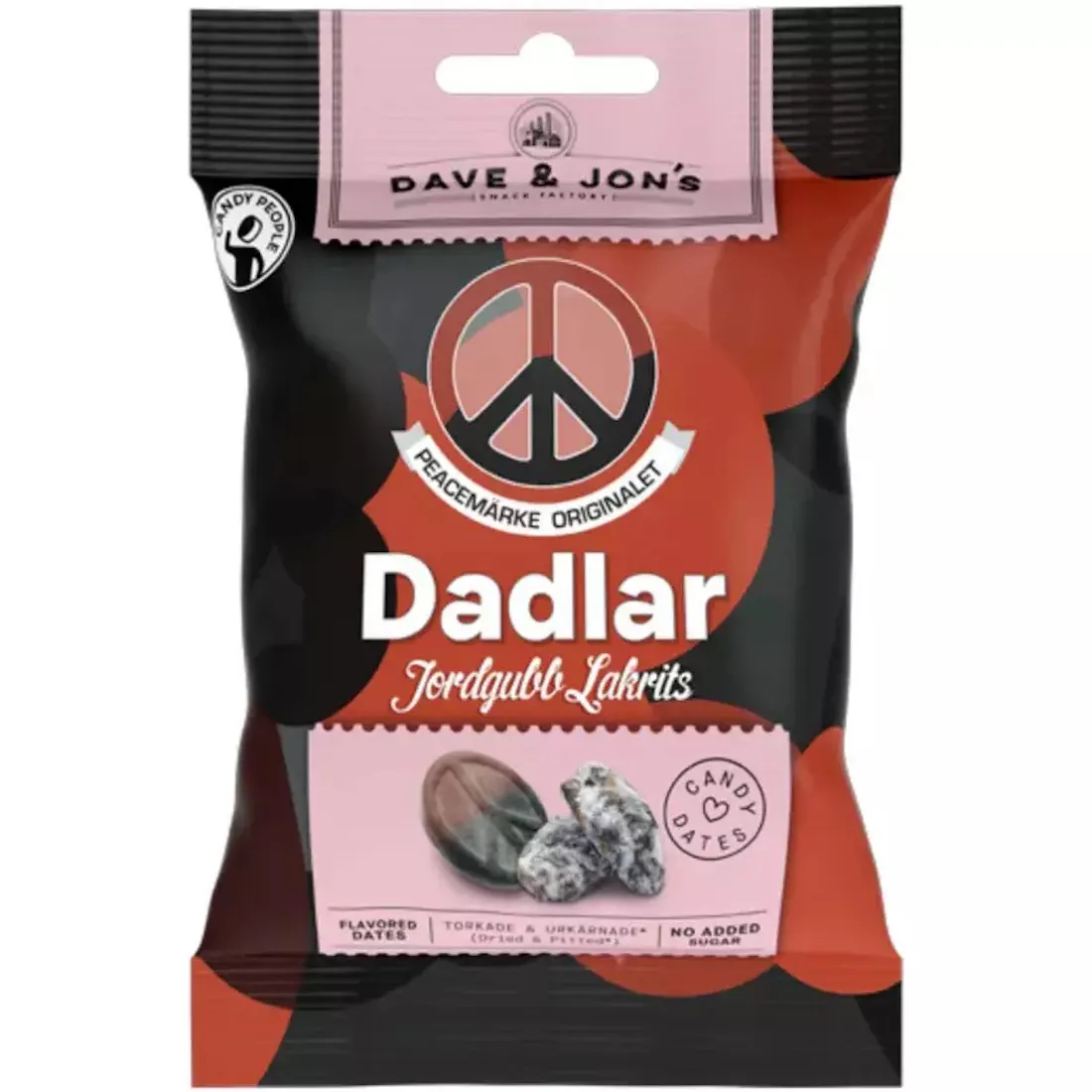 Peacemärke Dadlar Jordgubb Lakrits 50g