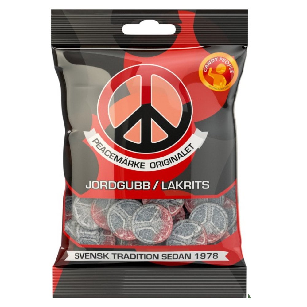 Peacemärke Originalet Jordgubb/lakrits 80g