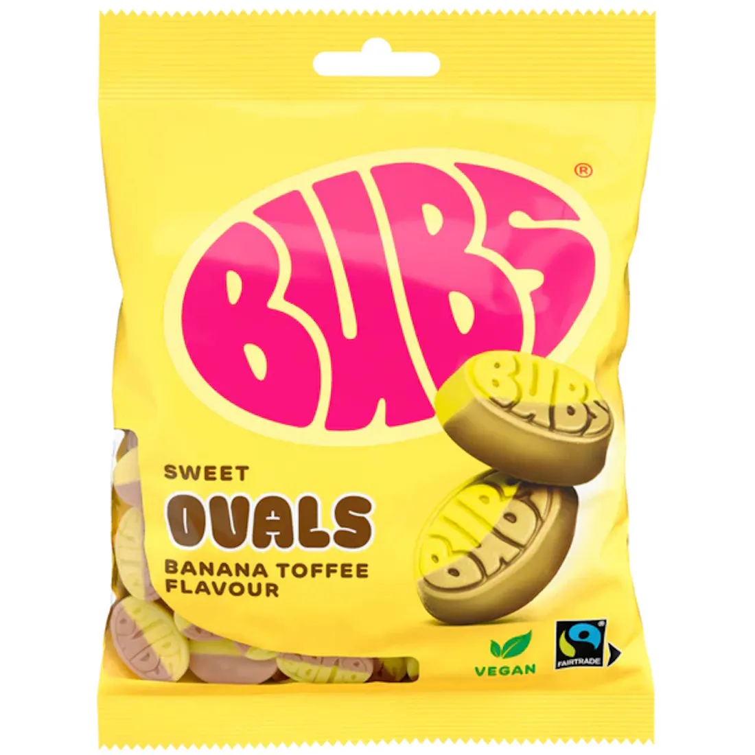 Bubs Sweet Ovals Banana Toffee 90g