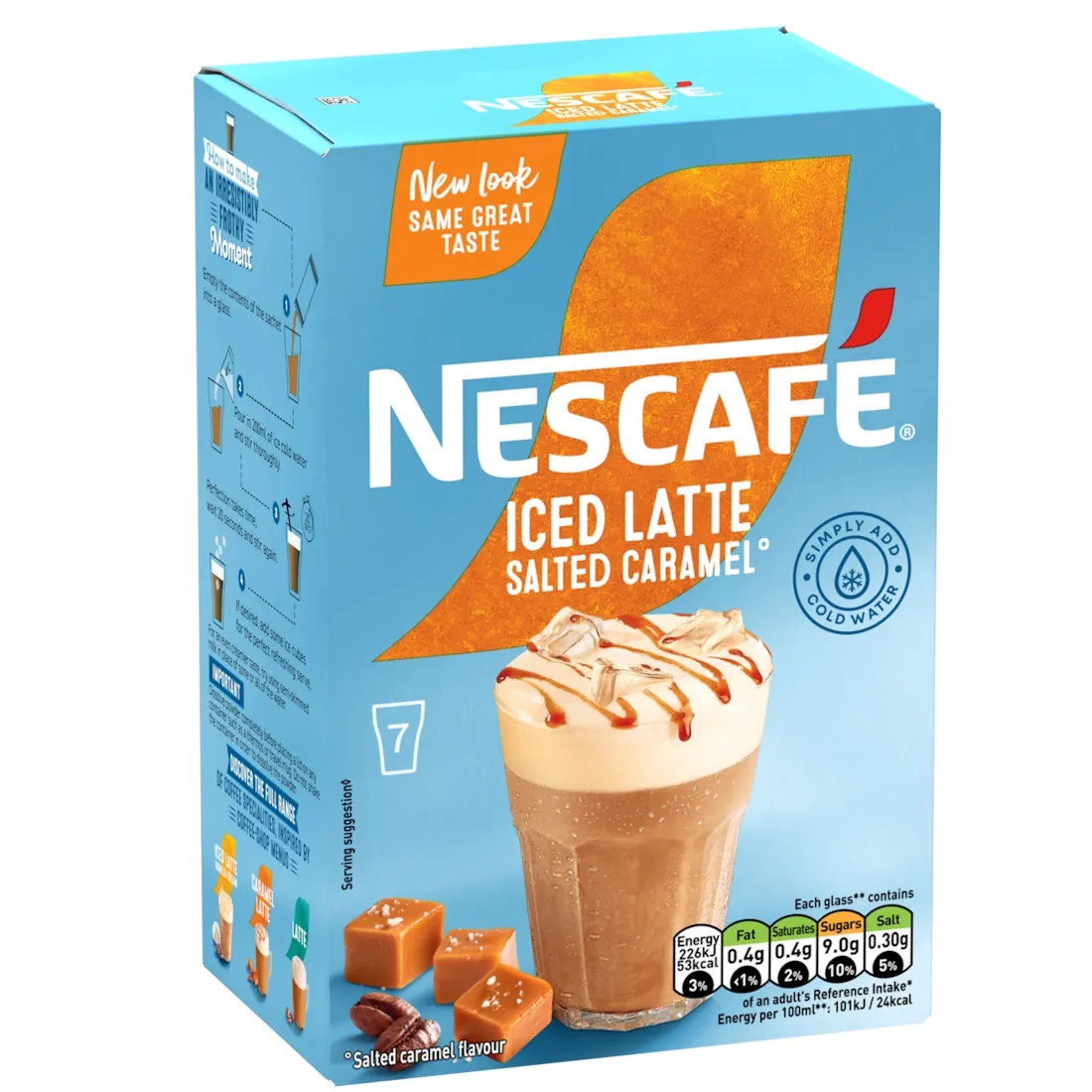 Nescafe Iced Latte Salted Caramel 7x15g
