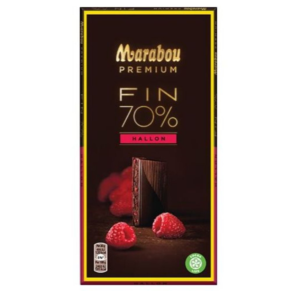 Marabou Premium 70% Suklaalevy Hallon 100g