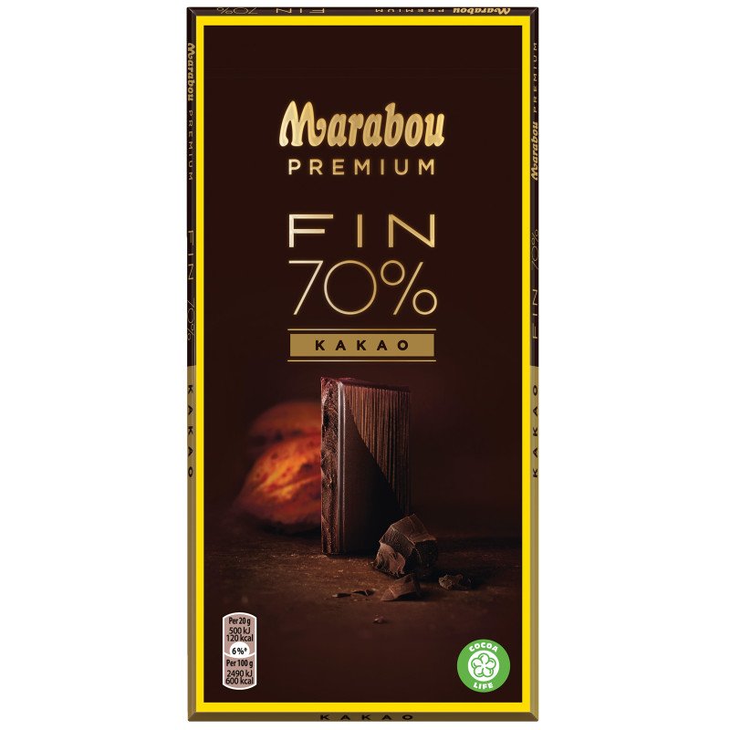 Marabou Premium 70% Kakao Tummasuklaalevy 100g